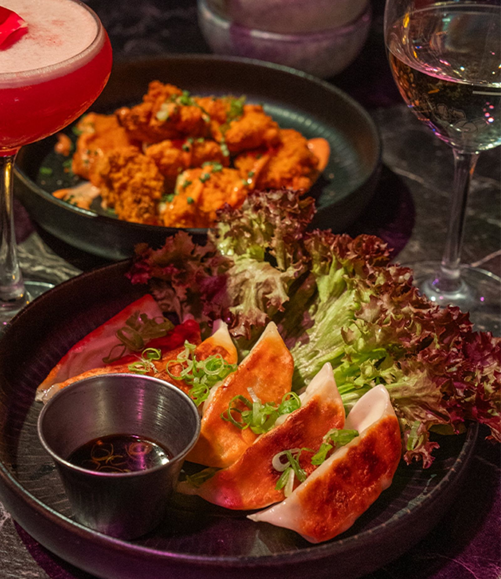 Gyoza en karaage om te delen